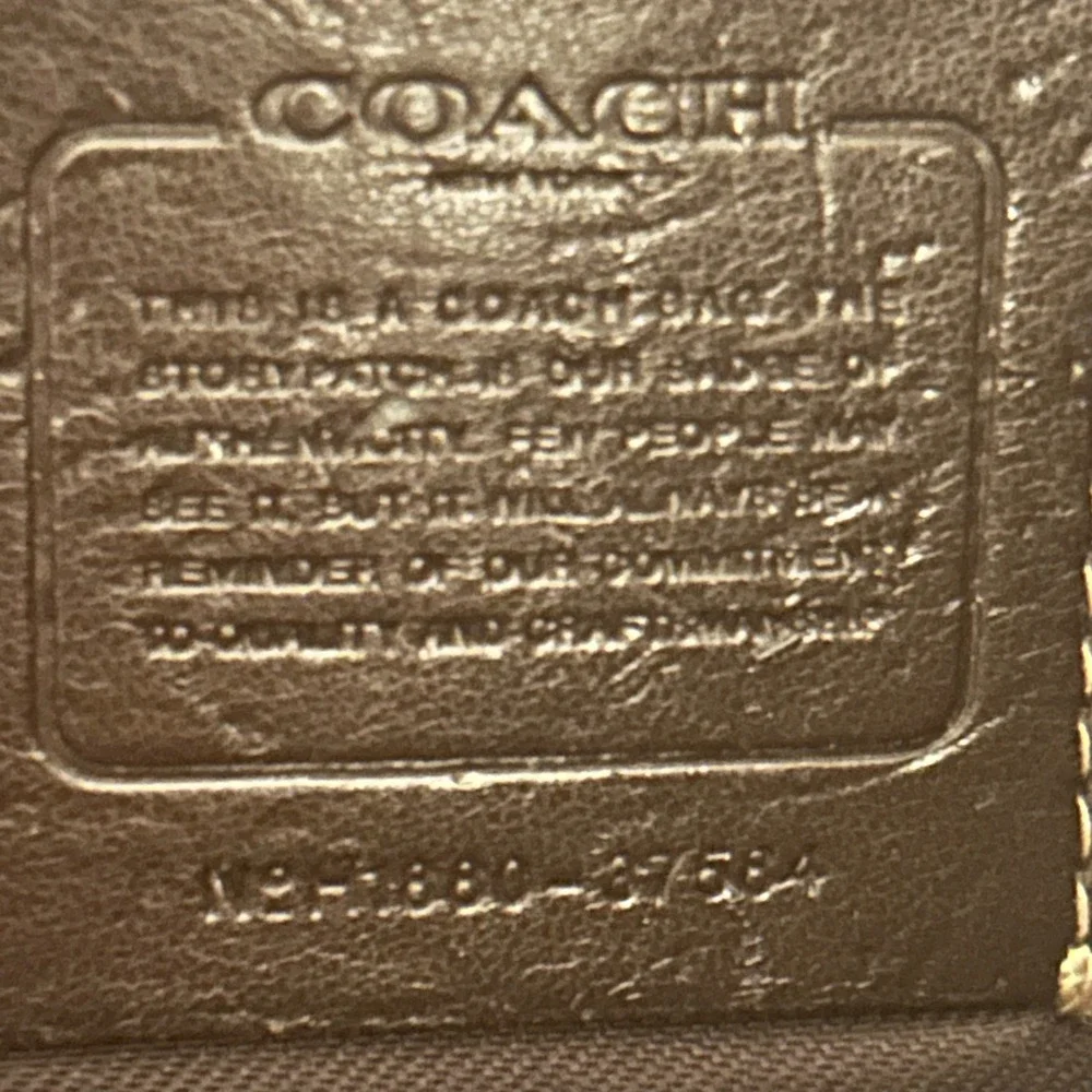 Coach Shoulder Bag Womens Small Brown Signature Canvas Leather Trim 37584 Chesea